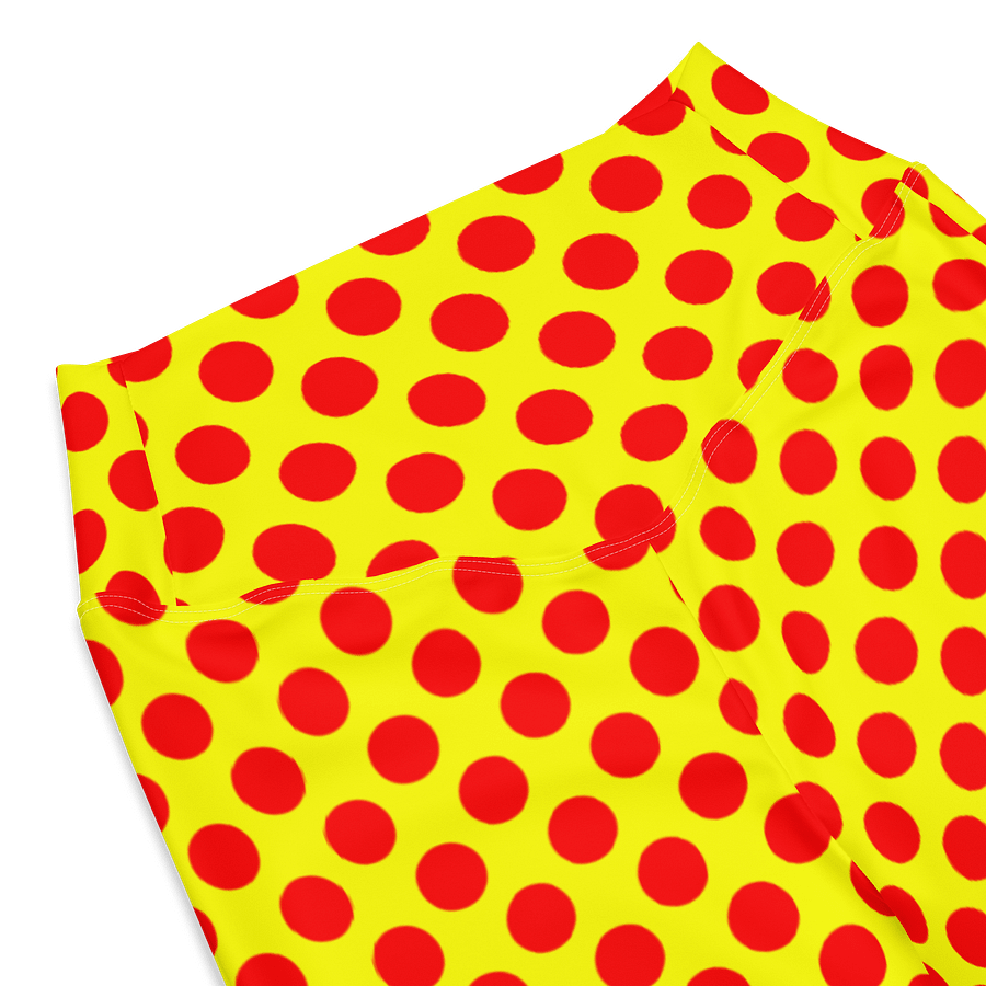 Red Polka Dots on Yellow Flare Leggings product image (9)