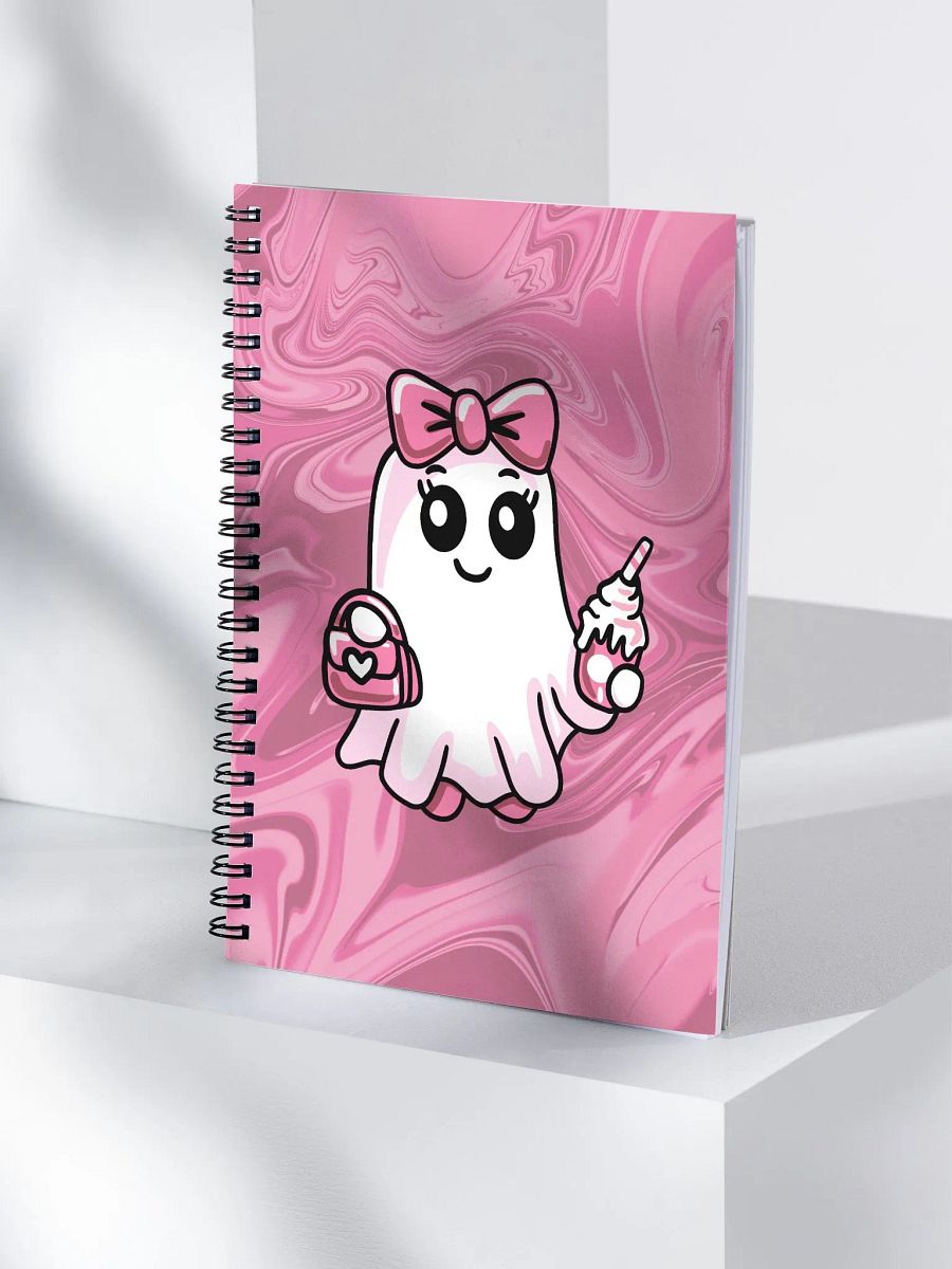 Cute Ghost Dotted Spiral Notebook product image (3)