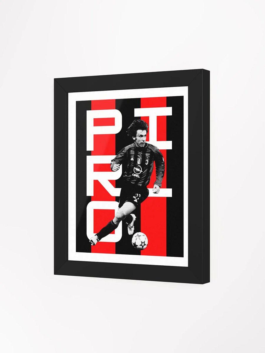 Andrea Pirlo BW AC Milan Name Art Framed Print product image (4)