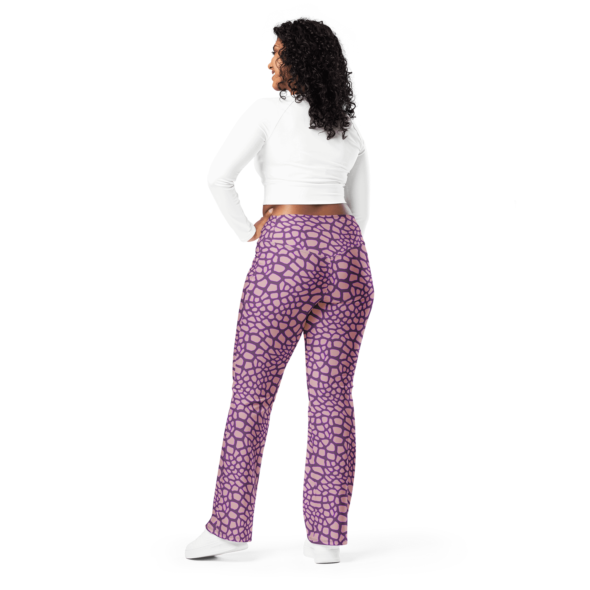 Purple Giraffe Flare Leggings product image (4)