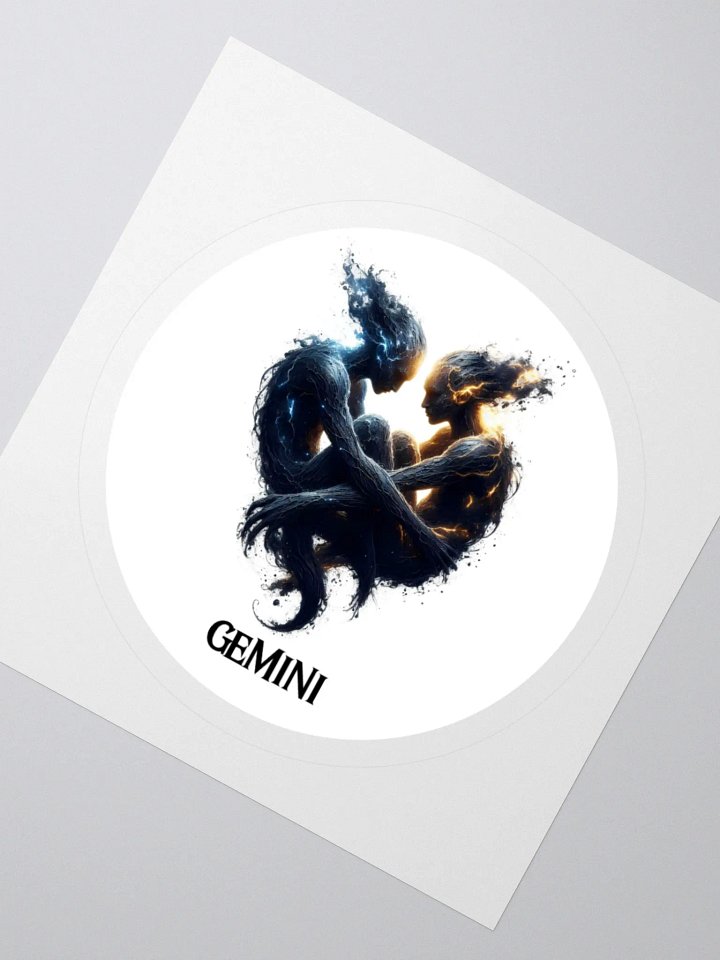 Mythical Gemini Zodiac Round Sticker product image (4)