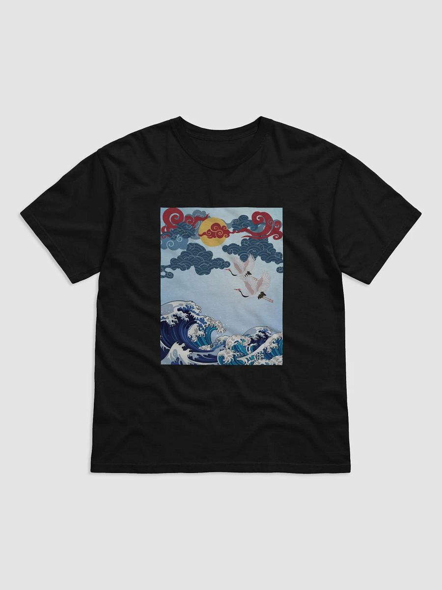 Ethereal Crane Waves T-Shirt product image (1)
