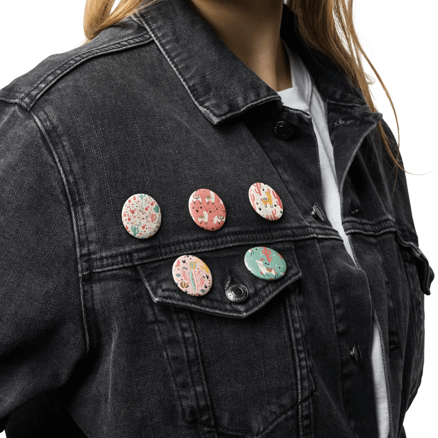 Llama Fiesta Pin Button Set product image (17)