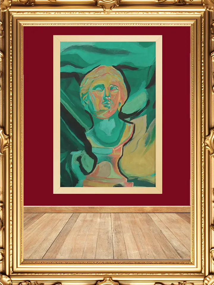 Neoclassical Turquoise Reverie Framed Print product image (1)