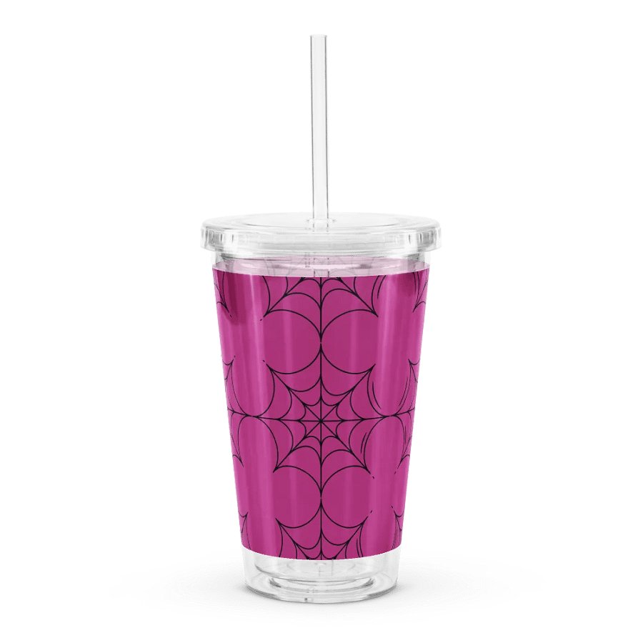 Spooky Spider Web Plastic Tumbler product image (3)