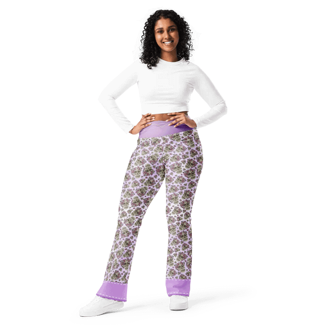 Smoky Lilac Skull & Rose bottoms