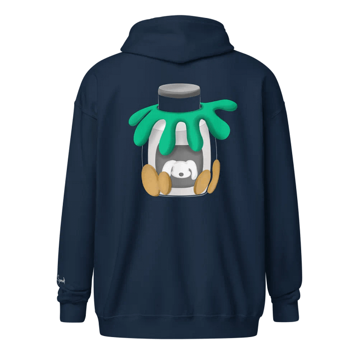 Milk? Zipped Hoodie - partly embroidered product image (17)