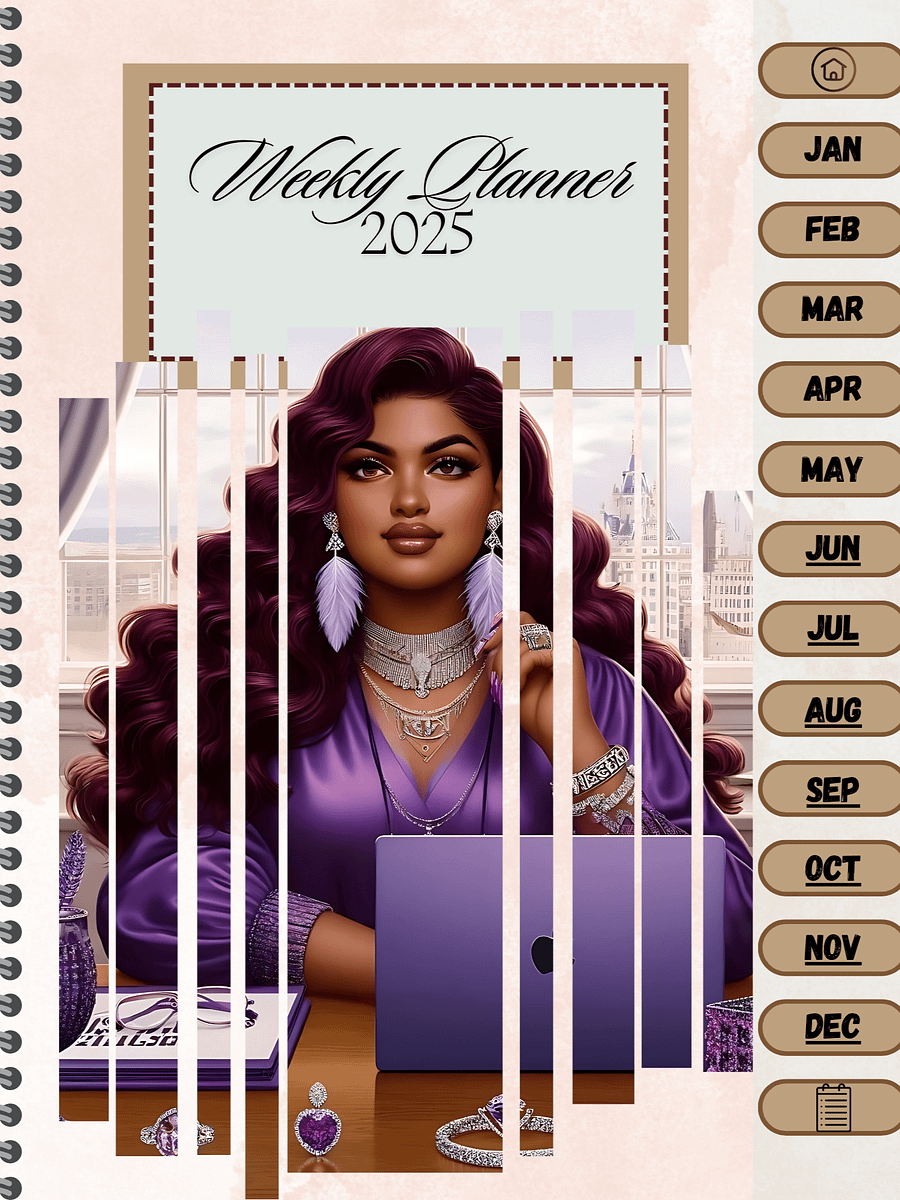 Simple Undated Weekly Planner - Gold product image (1)