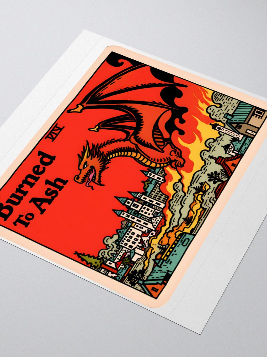 Fantasy Dragon Scene: Burned to Ash Sticker product image (8)