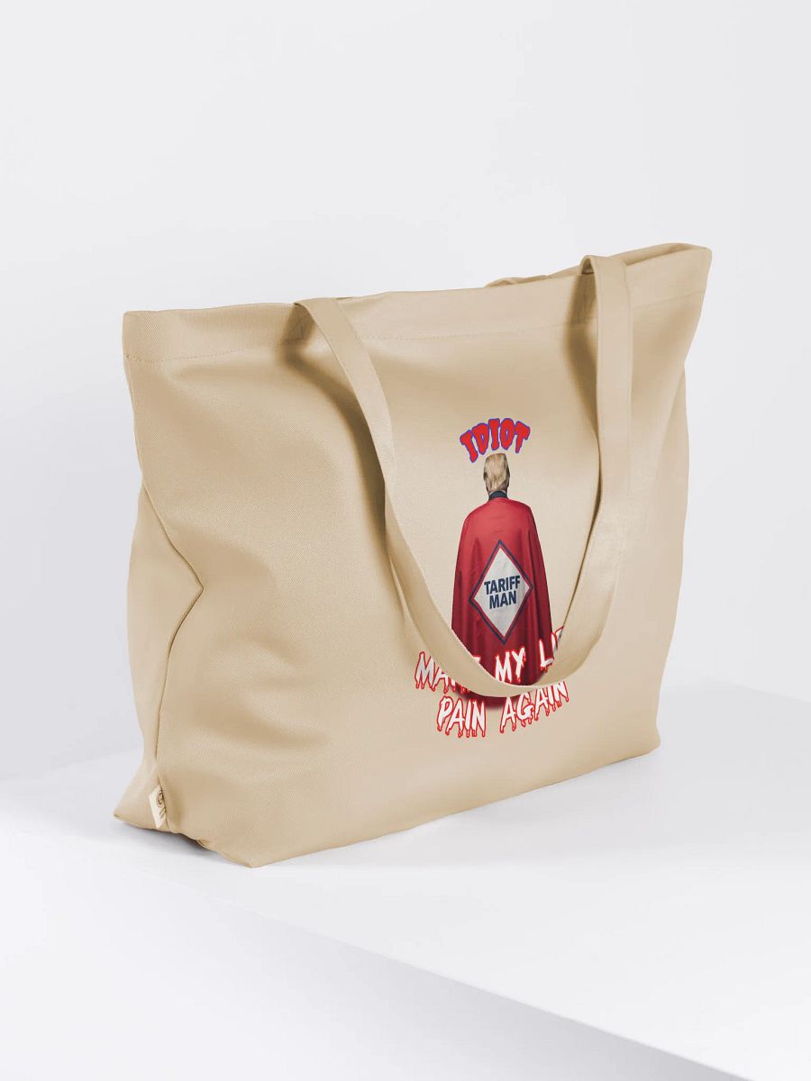 Sarcastic Statement Tote: IDIOT TARIFF MAN product image (4)