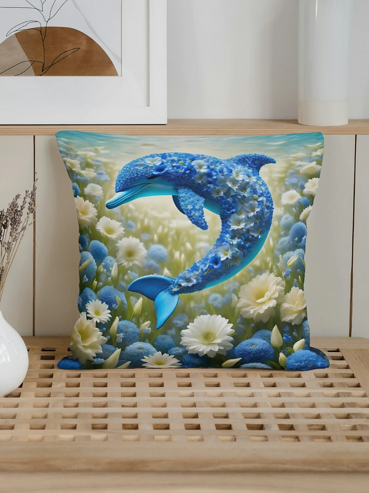 Flower Dolphin Pillow product image (1)