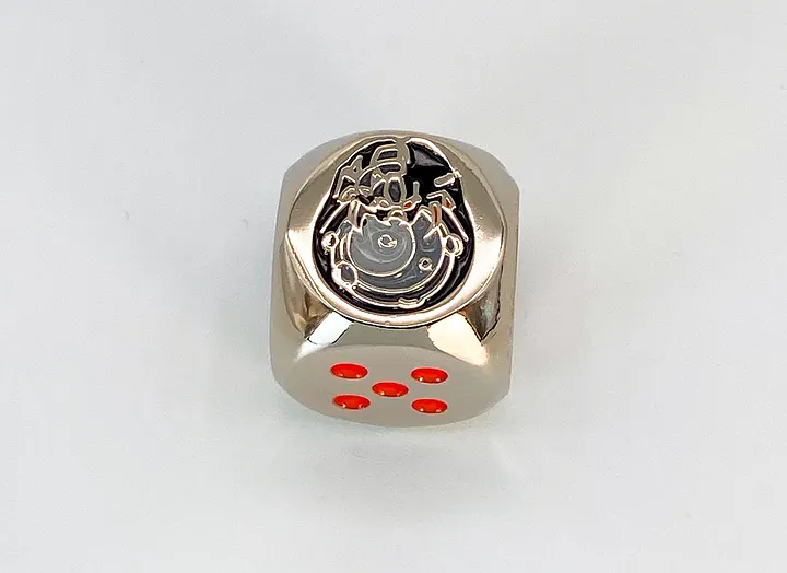 Single TDL Spider Engraved d6 Metal Dice - DnD product image (2)