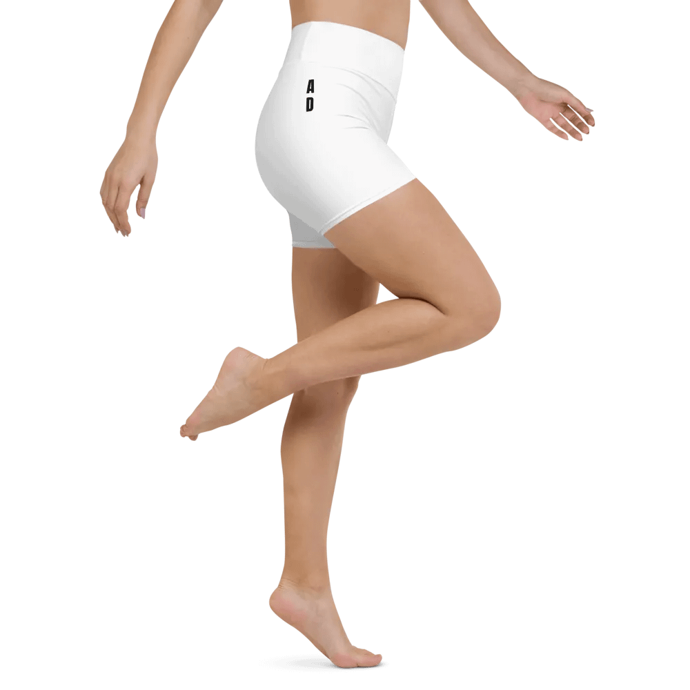 Unisex White Yoga Shorts product image (7)