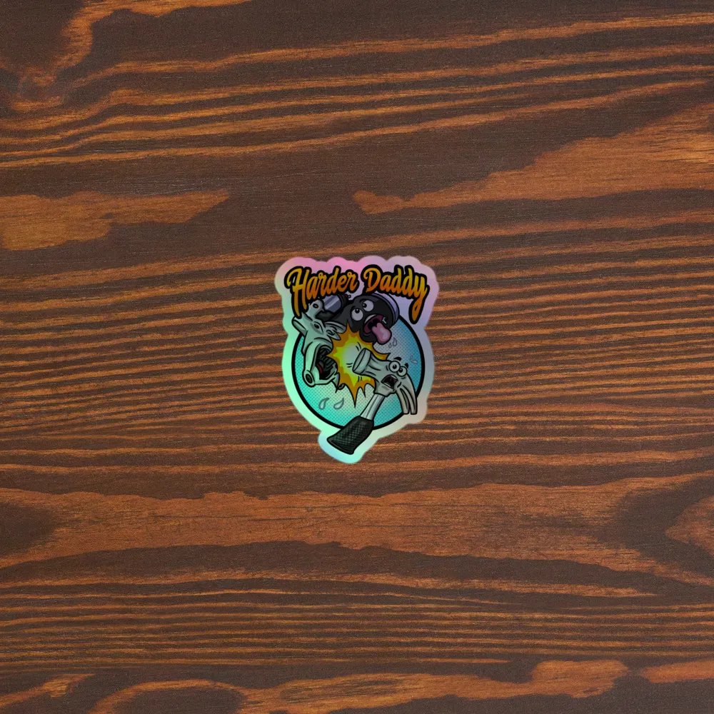 Harder Daddy Hammer Holographic Sticker Sheet product image (5)