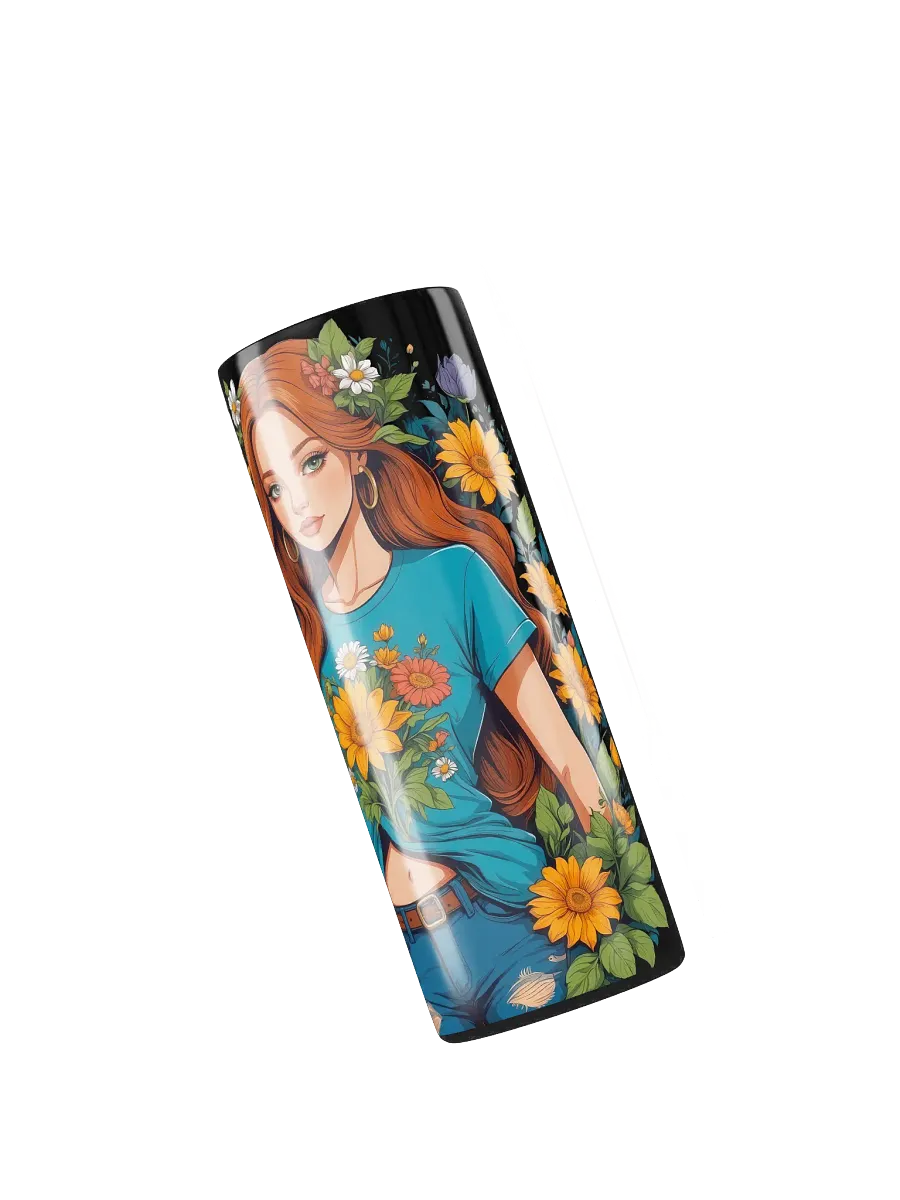 Bloomcore Flower Girl 20 oz Skinny Stainless Steel Tumbler - Black - v1 product image (5)