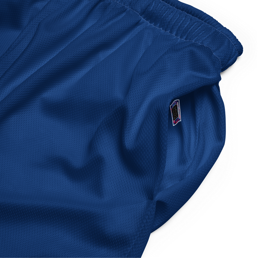 Women's | BRN.2C.C.™ Mesh Shorts | Coastal Cool Meets Sporty Style | Recycled Unisex Activewear 🌊🔥| White Logo on Cerulean Blue product image (6)