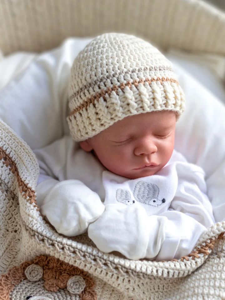 Crochet Pattern: Striped Baby Hat product image (1)
