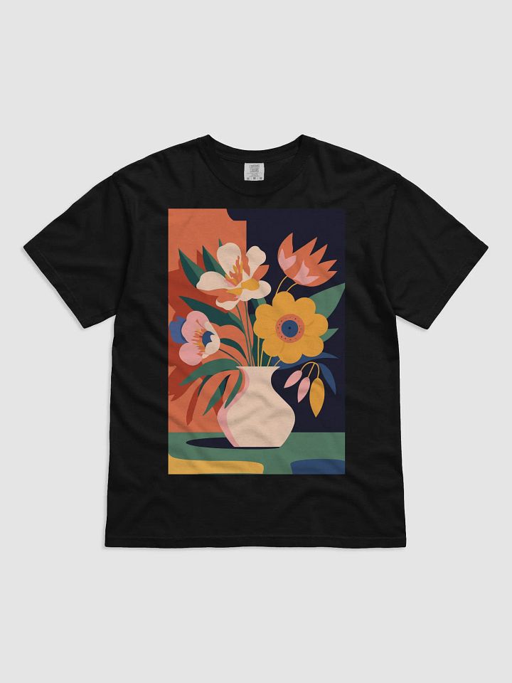Vibrant Blooms Vase Illustration T-Shirt product image (5)