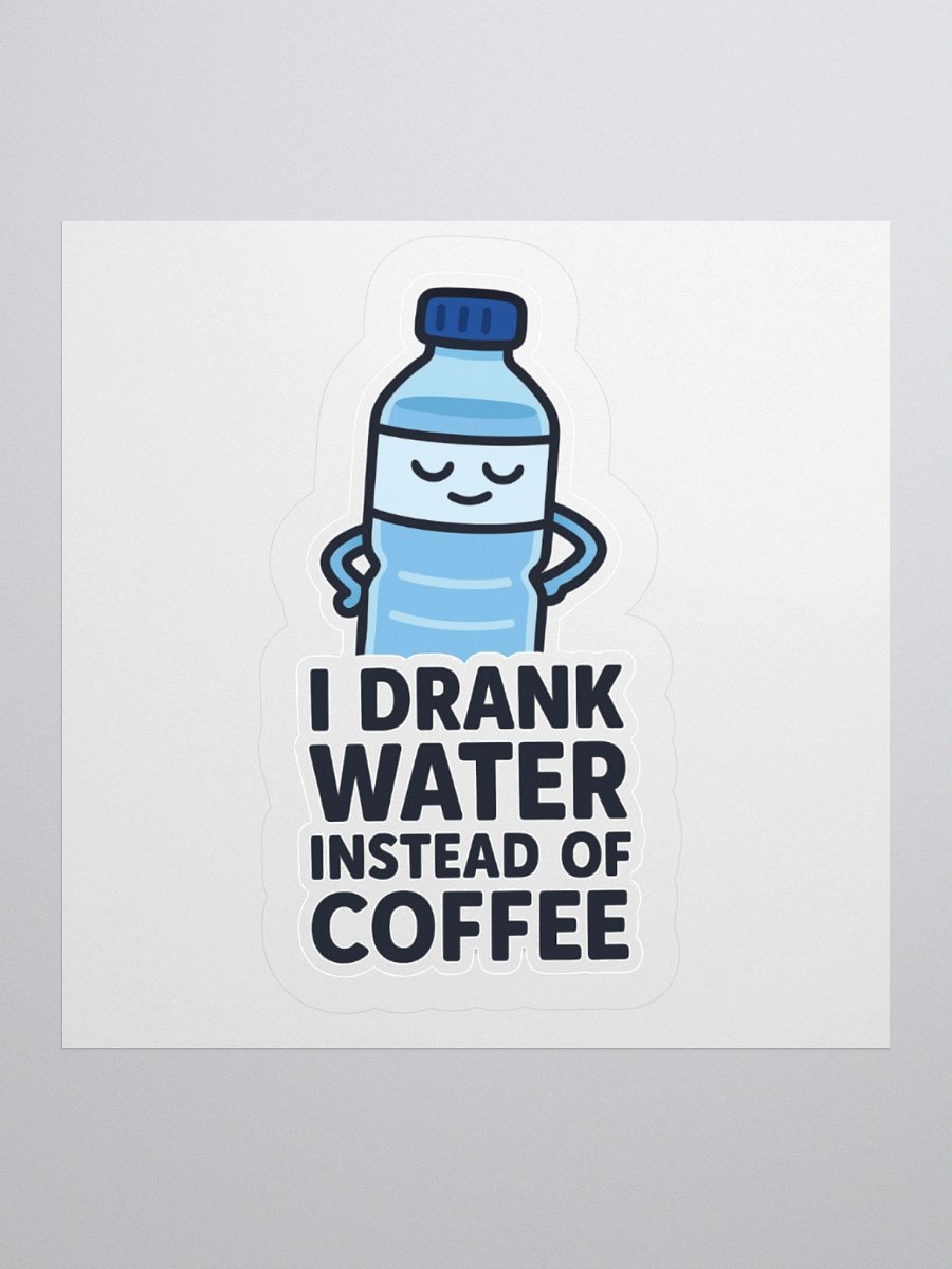 “I Drank Water Instead of Coffee” Sticker product image (2)