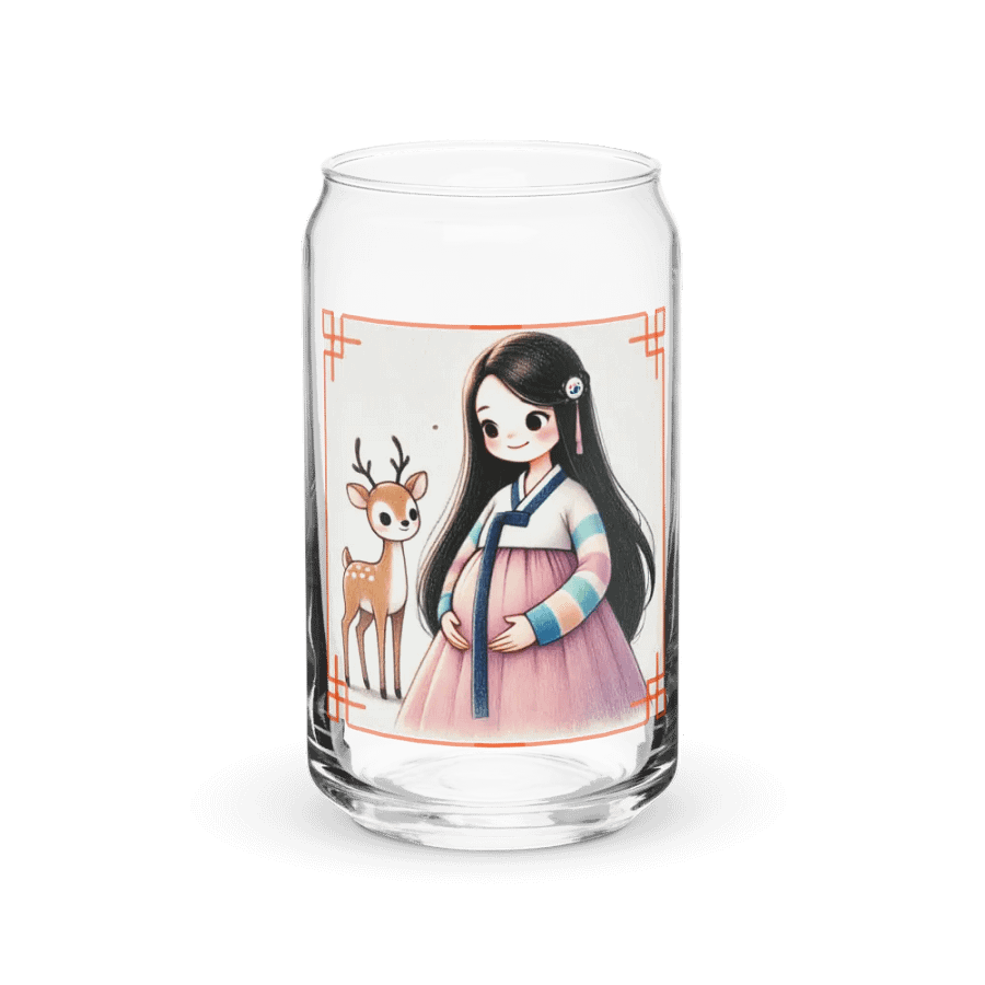 Korean Pregnant Mom Can-Shaped Glass product image (1)
