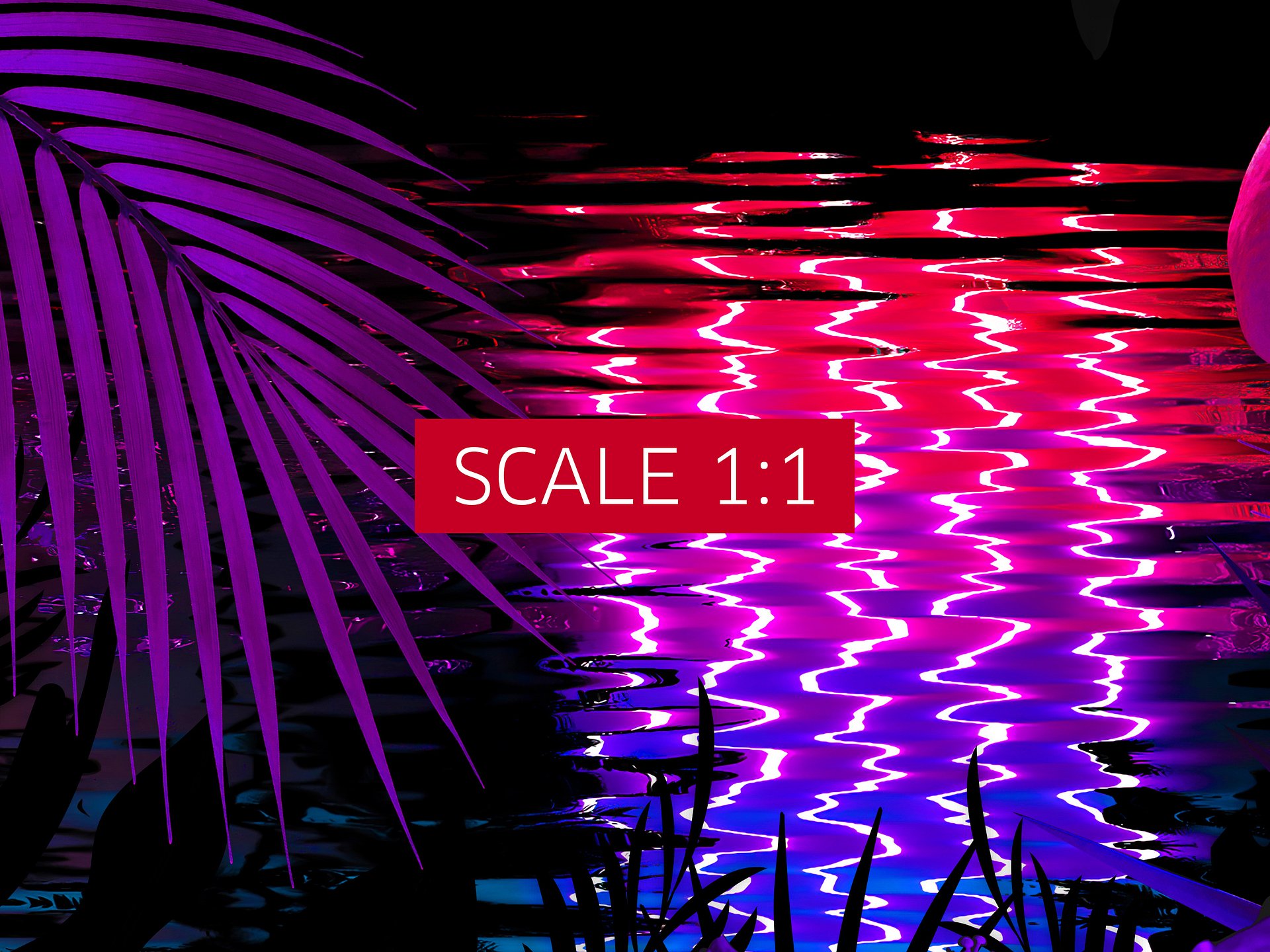 Neon landscape: Neon pillars & flamingo [synthwave/vaporwave/cyberpunk] — Aesthetic retrowave poster product image (5)