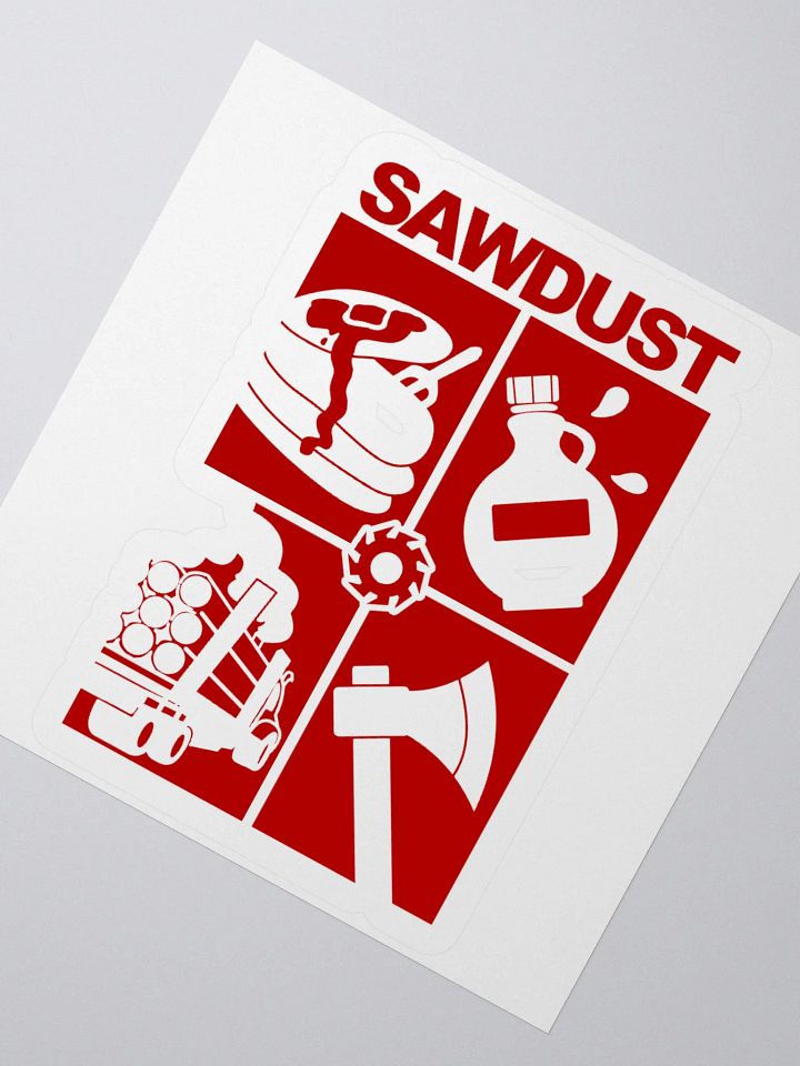 4 Square (red) Sticker product image (6)