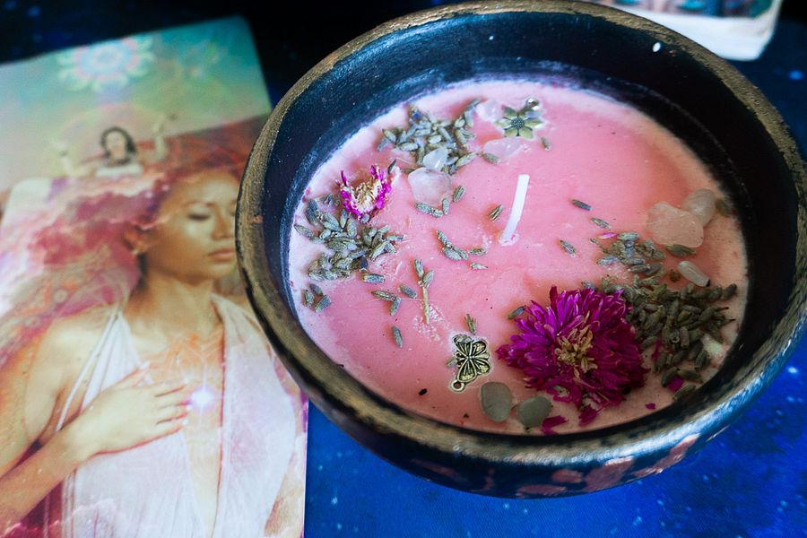 Manifestations Kerze rosa product image (2)
