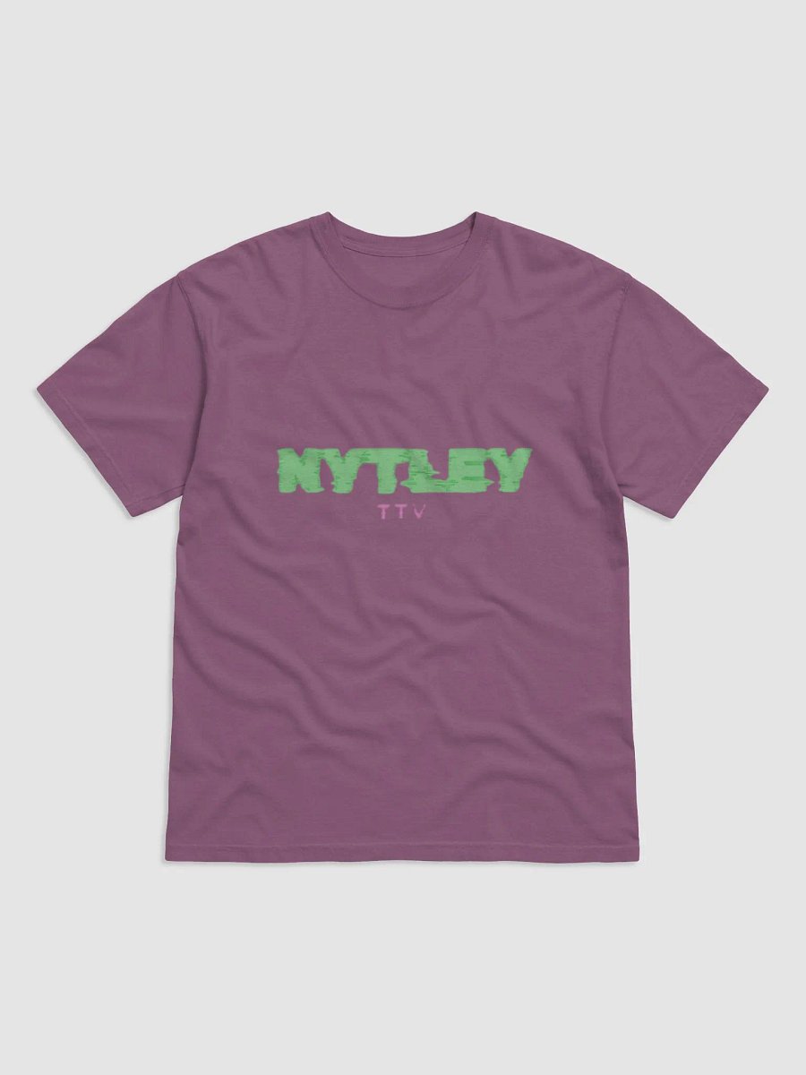 Glitchy Block Letters Cotton Mauve Tee product image (1)