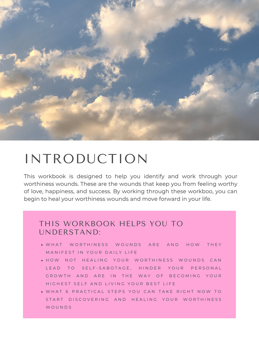 Heal Your Worthiness Wounds: A 28-Day Guided Workbook & Journal product image (2)