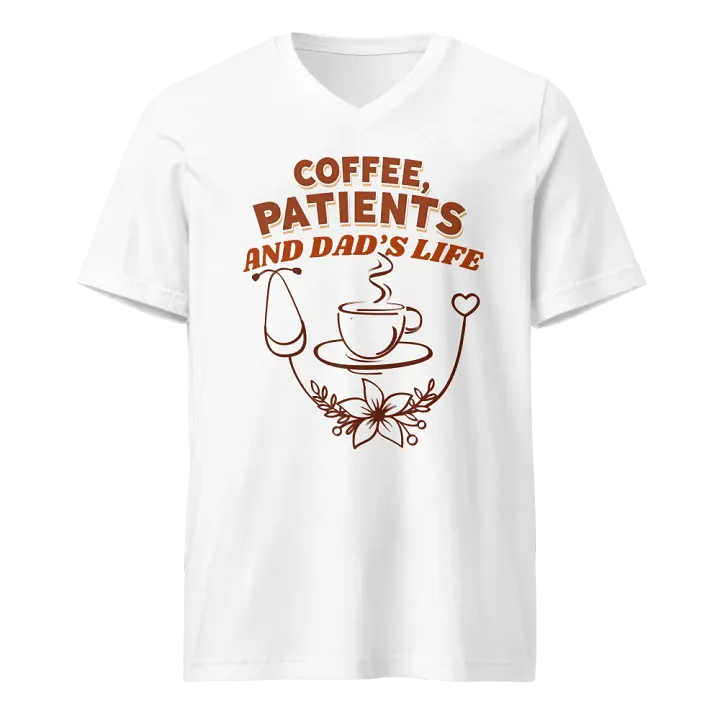 Dad's Life Coffee Cup V-Neck Tee product image (1)