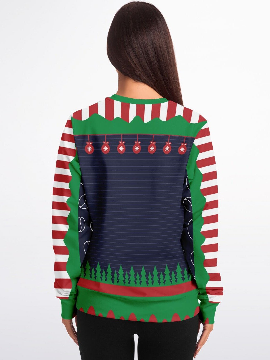 Funny Skeleton Santa Ugly Christmas Sweatshirt | Hilarious Holiday Sweater for Parties | Rebellious Xmas Gift for Men & Women product image (4)