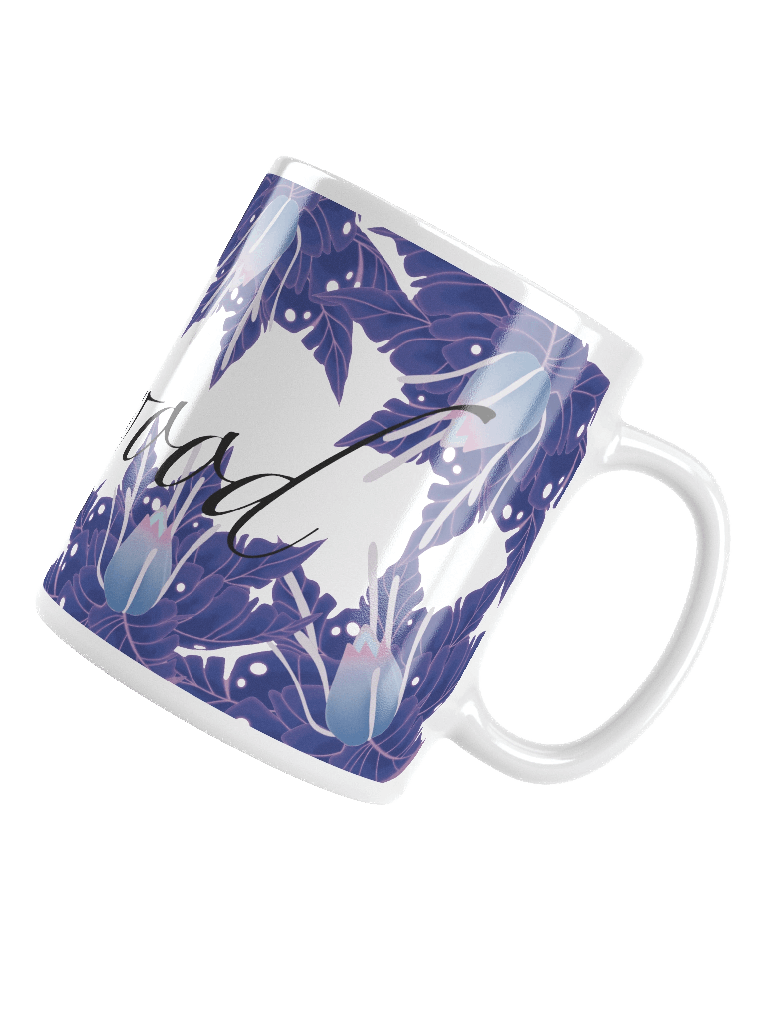 Floral Border White Glossy Mug product image (14)