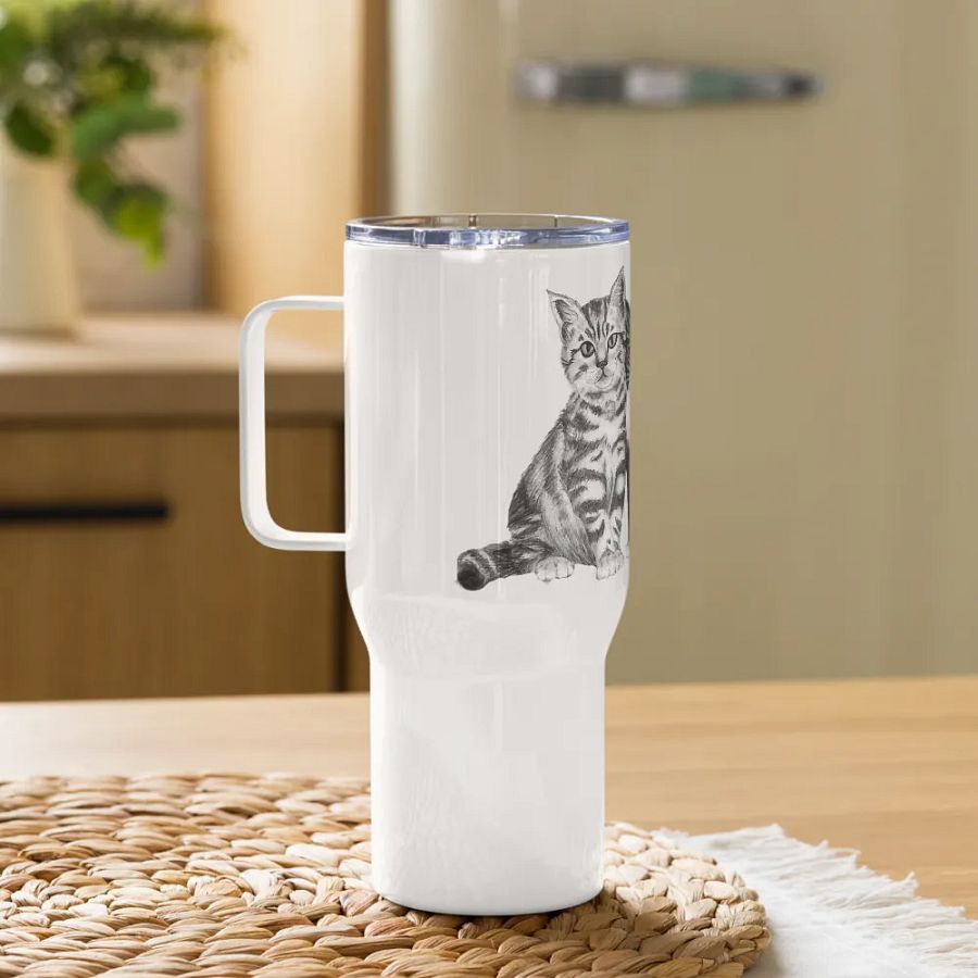 Kittens Drawing Travel Cup product image (10)