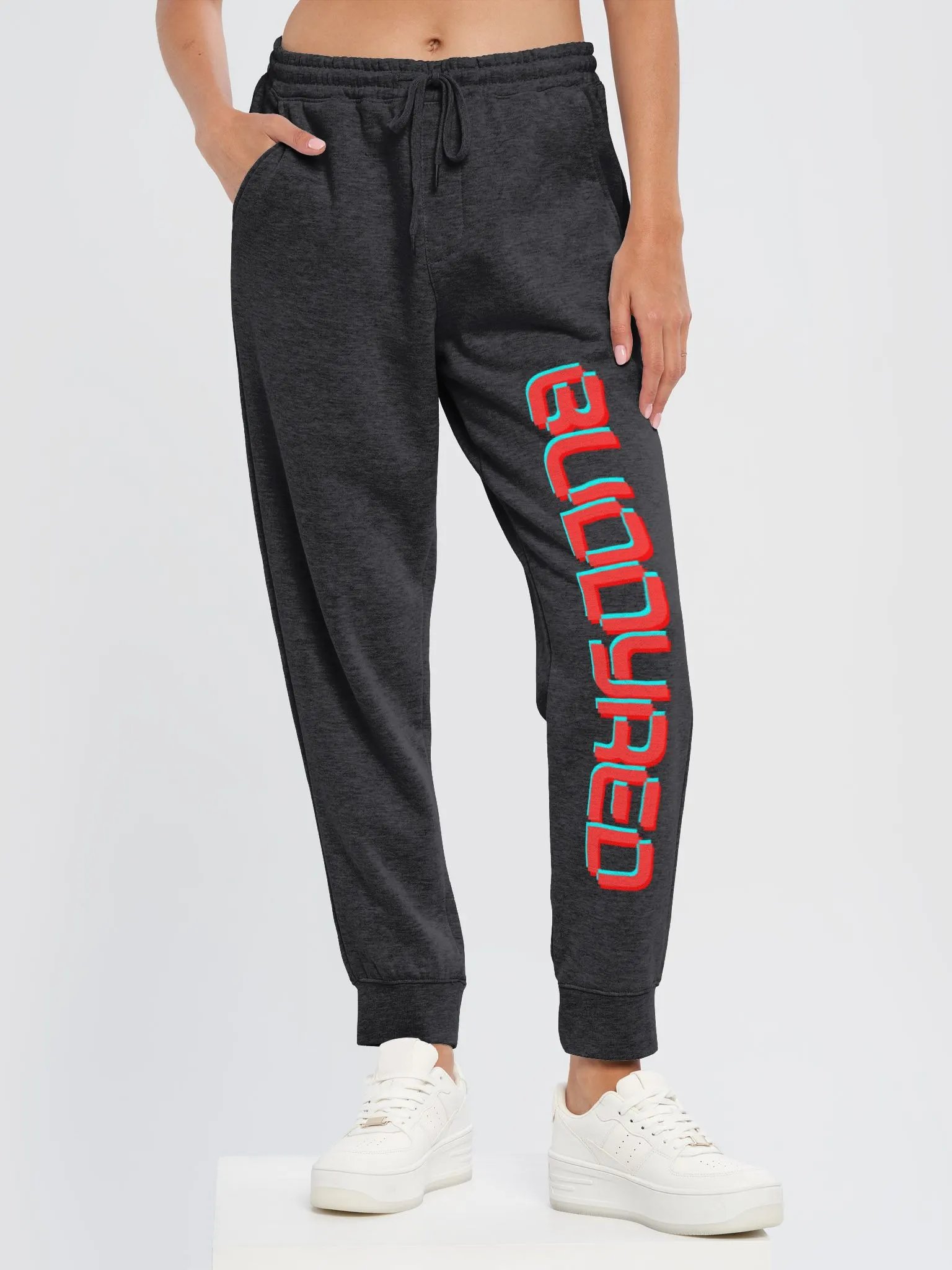 Buddyred Text Left Leg Sweat Pants product image (6)