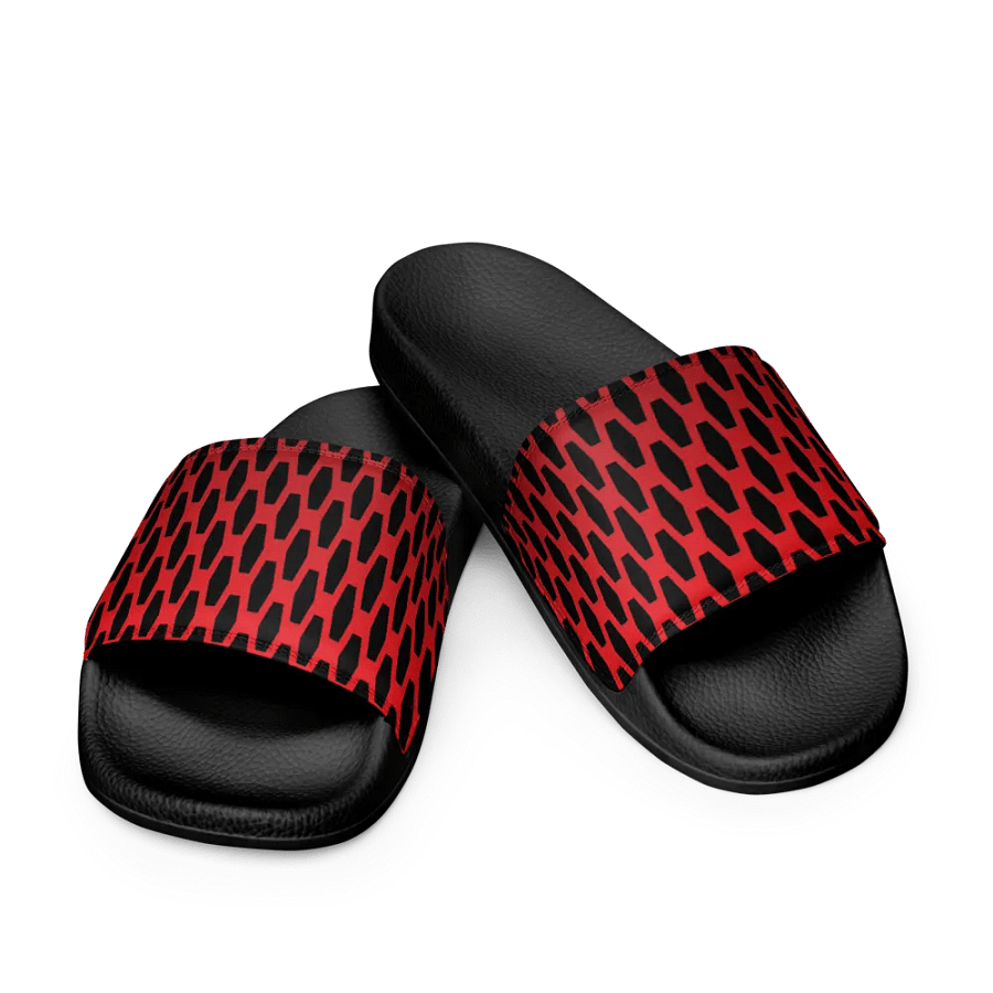 Honeycomb Red & Black Men's Slides product image (2)