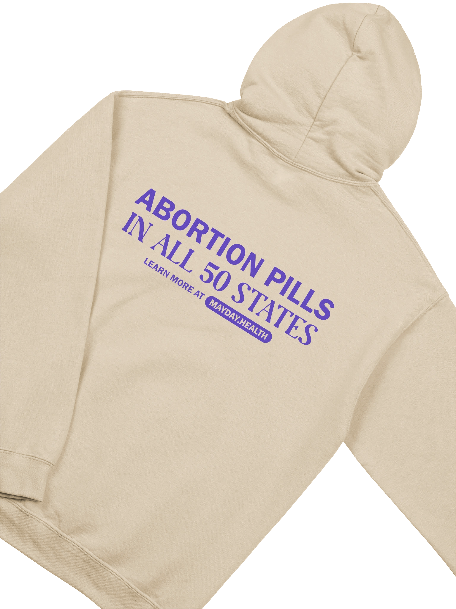 "Abortion Pills in All 50 States" Cream Hoodie product image (4)