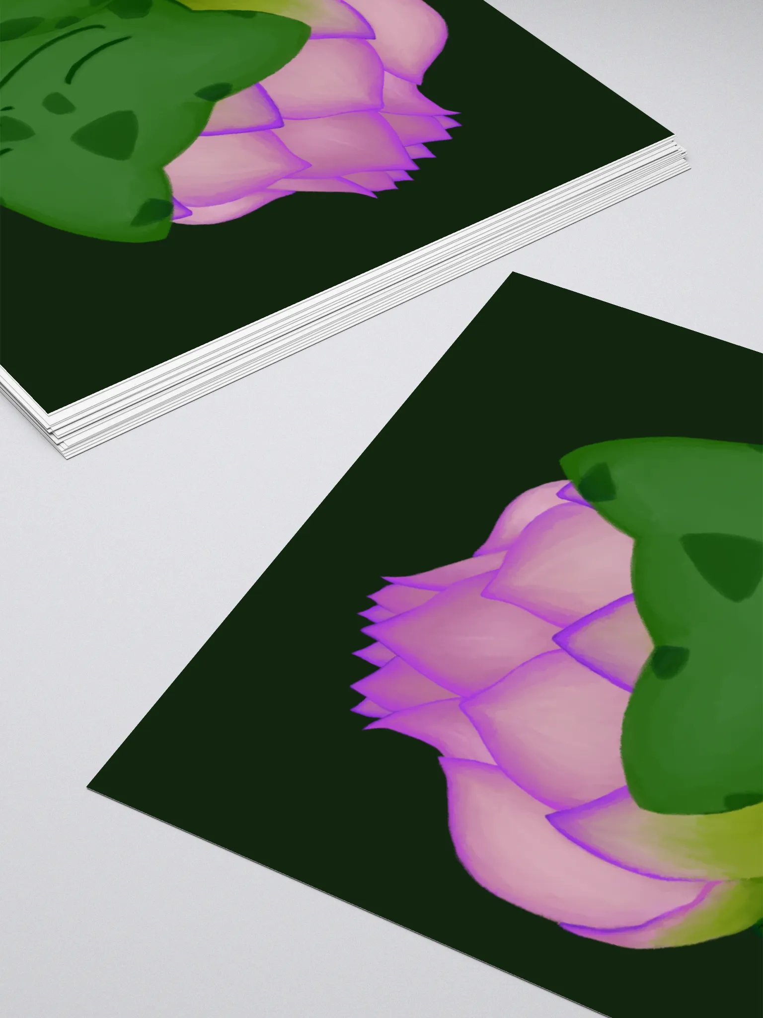 Lotus Frog Sticker (Green Background) product image (11)