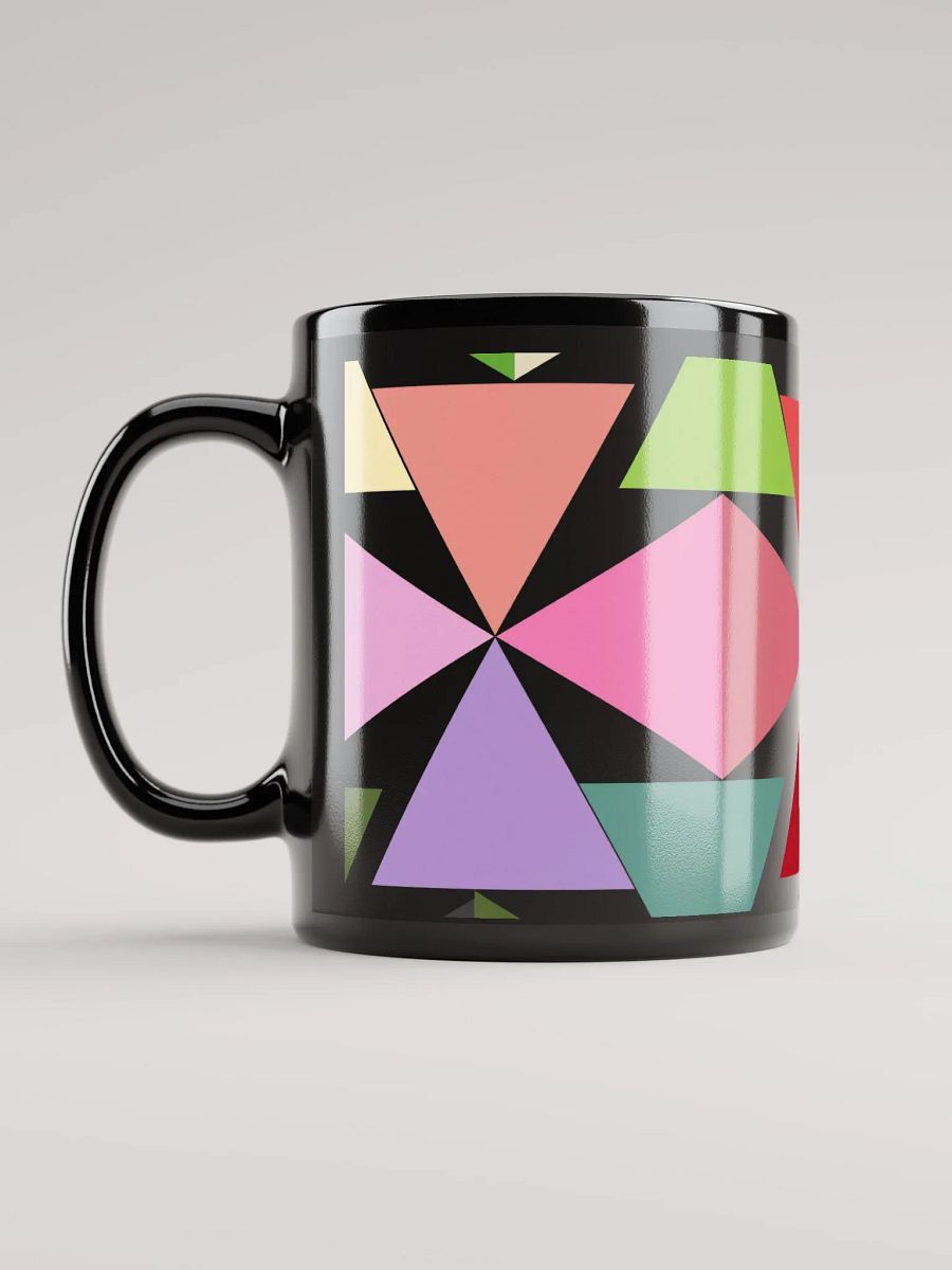 Abstract Triangle Geometric Design Black Mug product image (11)
