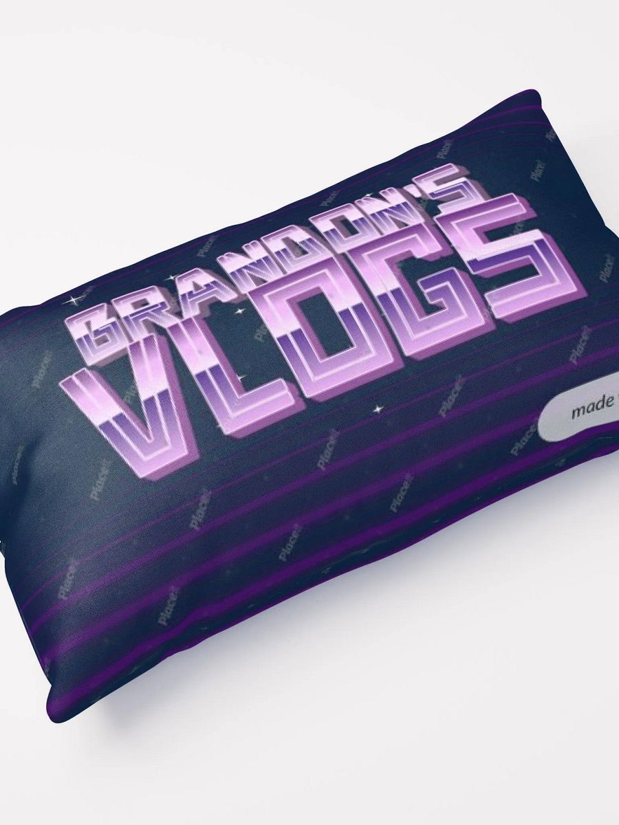 Brandon's vlogs Logo 80's style Pillow product image (11)