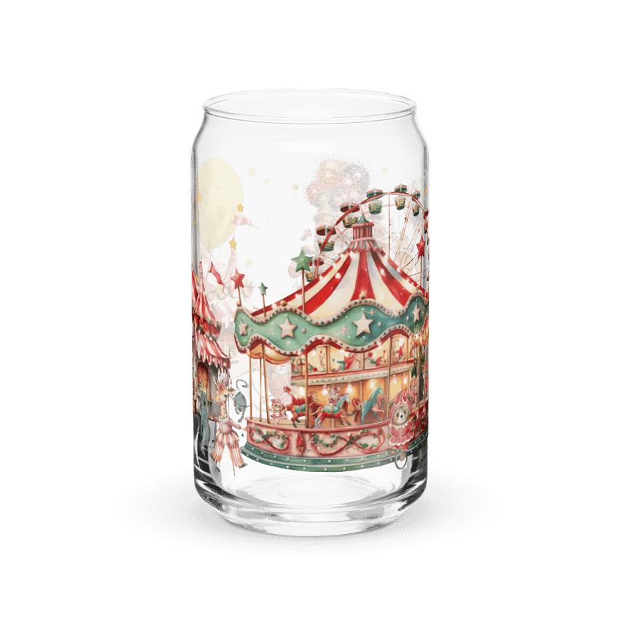 Midnight Circus Glass Can | 16oz – Whimsical & Elegant Drinkware product image (9)