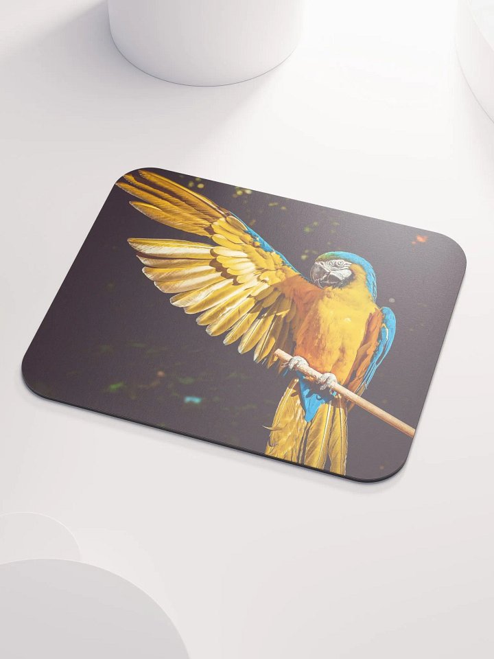 Vibrant Macaw Mouse Pad - Colorful & Durable Desk Accessory for Gaming & Office Use product image (2)
