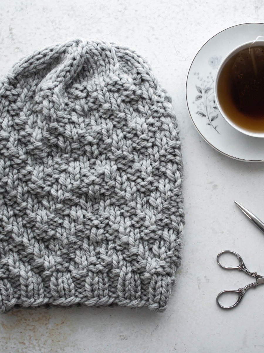 Classic Chevron Stitch Hat Knitting Pattern- Ritzy product image (1)