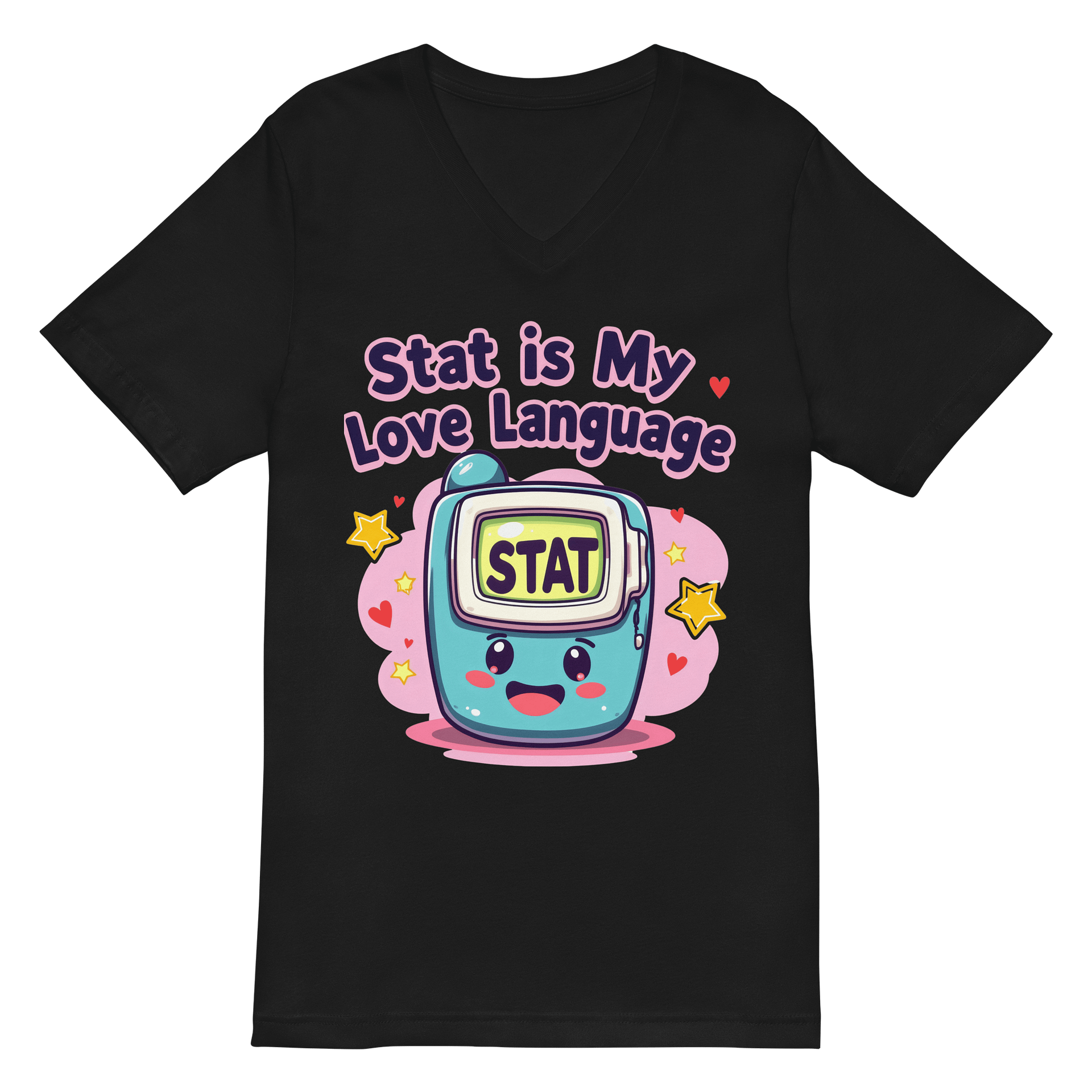STAT Love: Playful Monitor V-Neck Tee product image (3)
