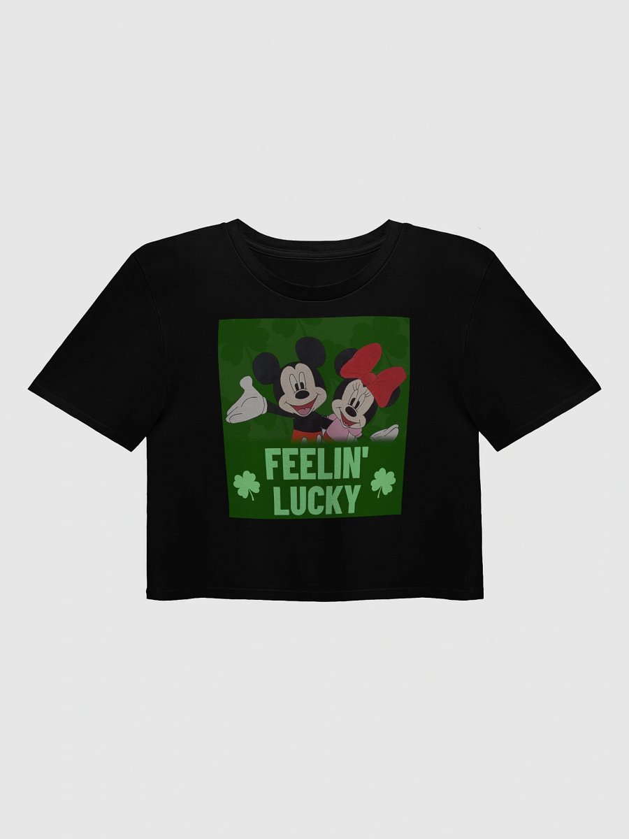 Mickey and Minnie mouse green style (Art by Dina R.) acrylic painting picture - Women's Premium Crop Top product image (5)