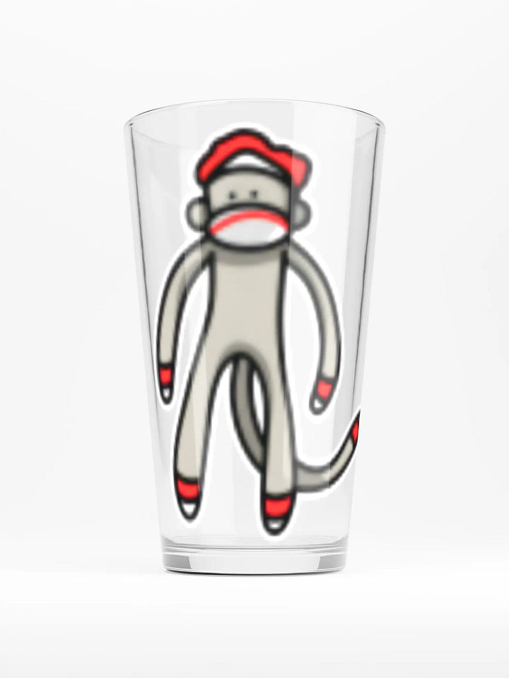 Sock Monkey Pint Glass product image (1)