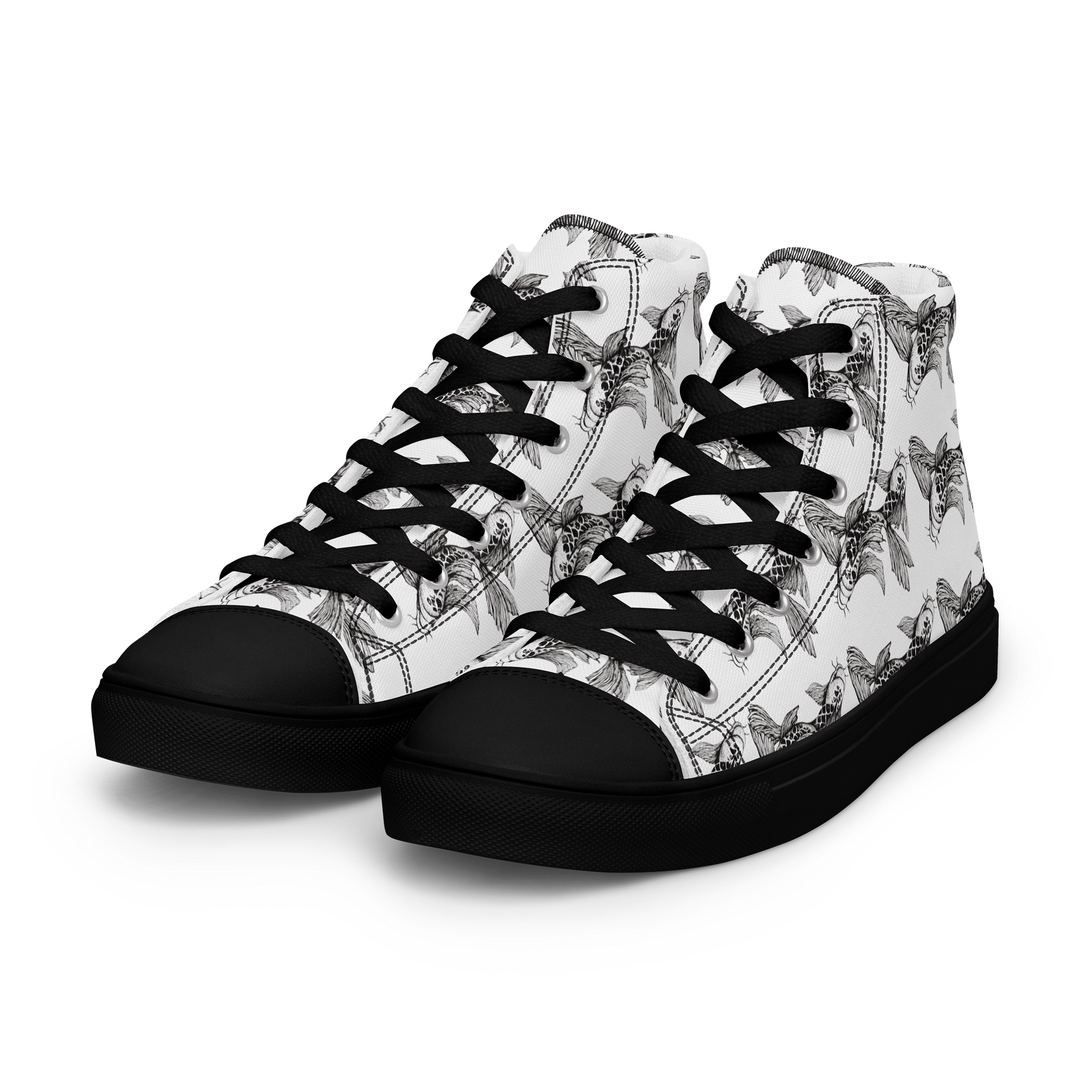 Koi Fish - Women's High Top Canvas Shoes product image (9)
