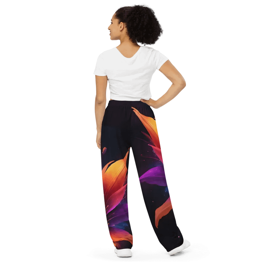 Cosmic Blossom - Unisex Wide-Leg Pants product image (2)