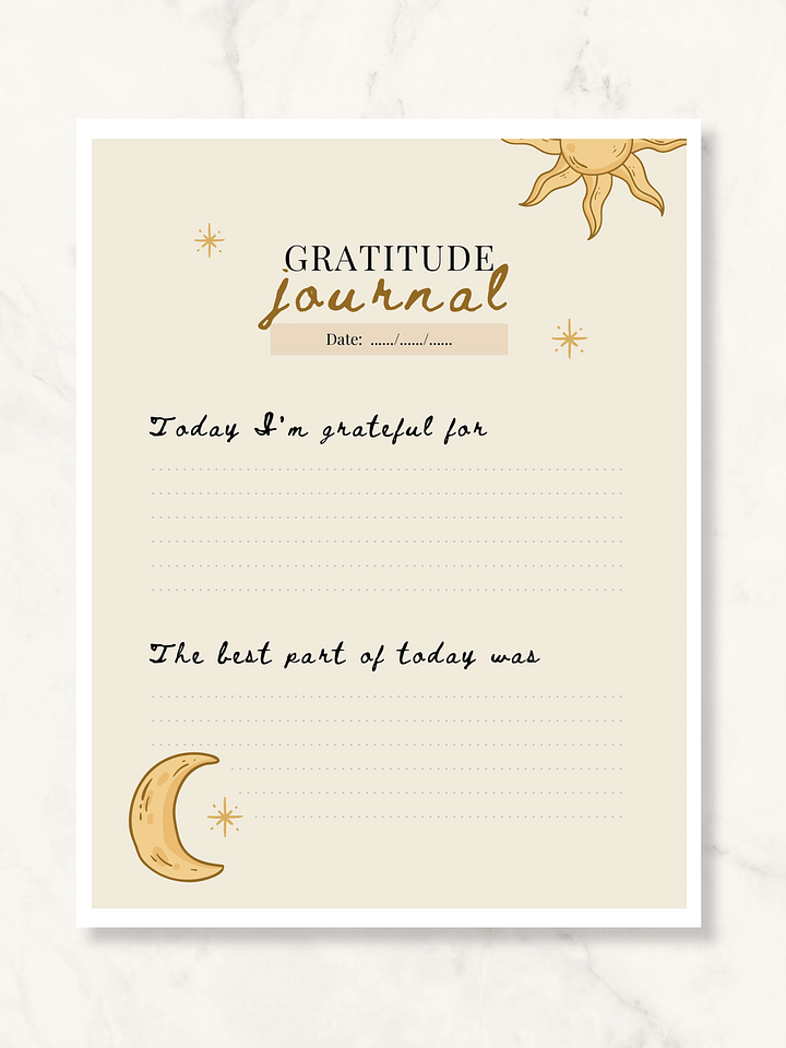 Gratitude Journal Page product image (1)