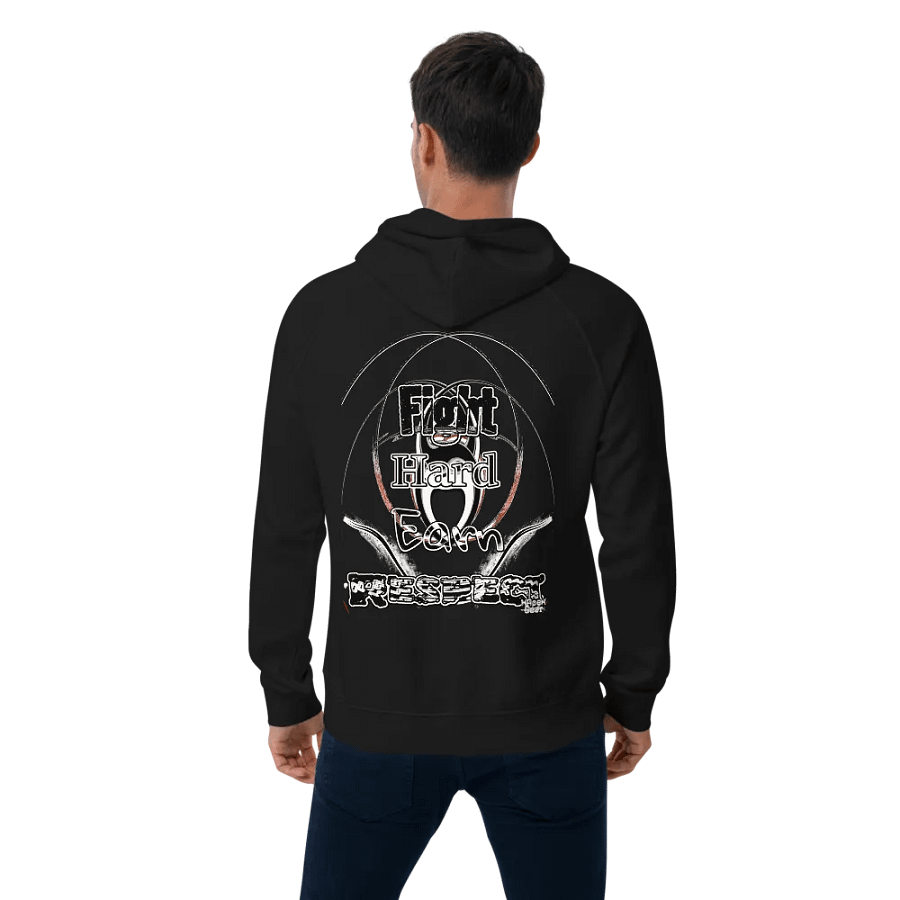 Fight Hard Earn Respect - Unisex Eco Raglan Hoodie product image (3)