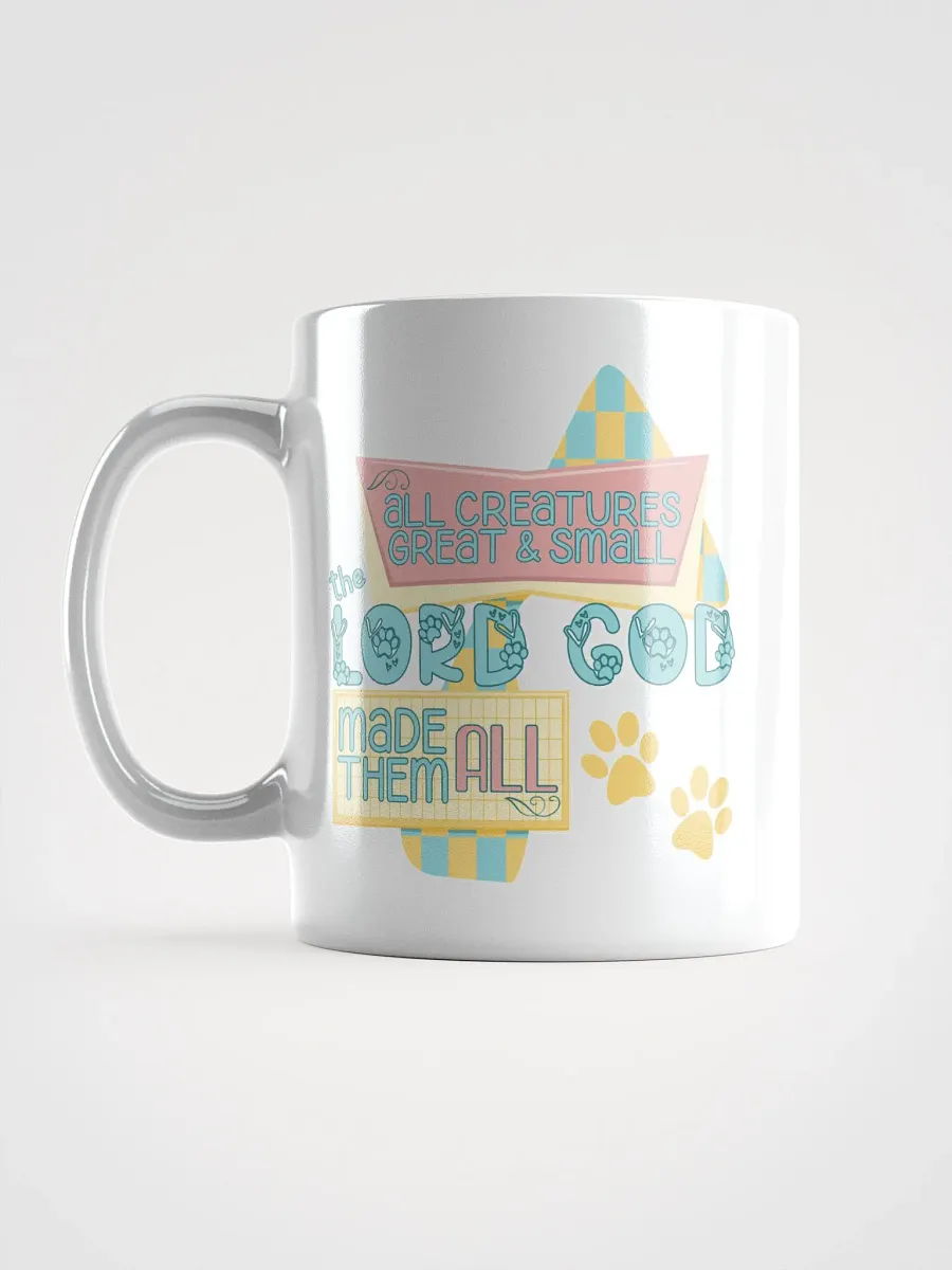 Retro Space Age All Creatures Great and Small Christian Mug product image (7)
